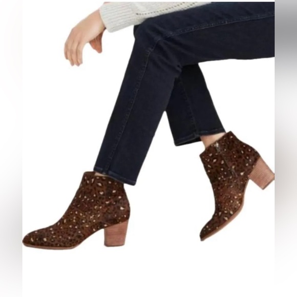 Madewell Shoes - Madewell The Rosie Ankle Boot Chocolate Brown Multi-Calf Hair Boots